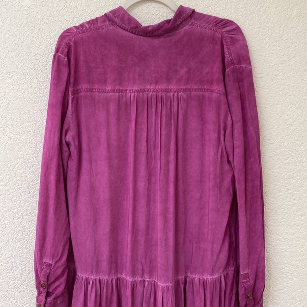 Pilcro Magenta Button-Front Maxi Dress - Picture 10 of 17